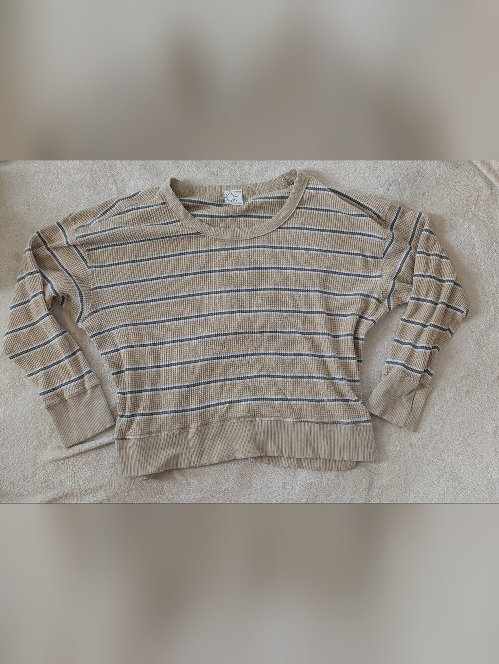 Aerie Offline Waffle Striped Size Medium